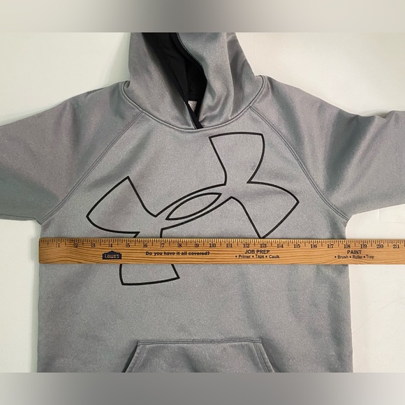 Under Armour Storm Hoodie Youth Gray and Black Fleece/ Fuzzy Water Resistant - Picture 6 of 12
